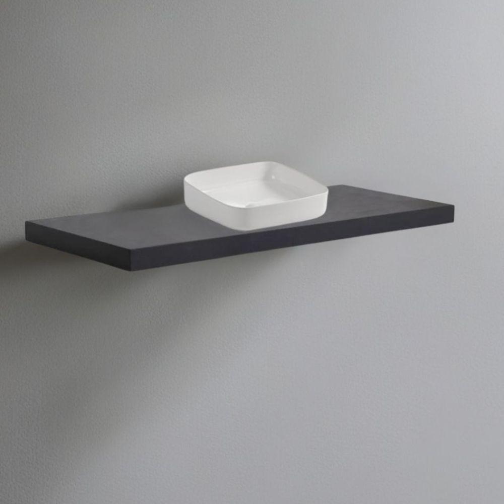 Mensolone da bagno 120x47 con lavabo da appoggio colore antracite