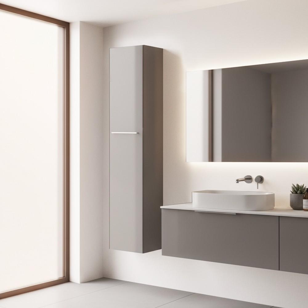 Colonna bagno sospesa Remix 1 anta H 174 colore grigio granito