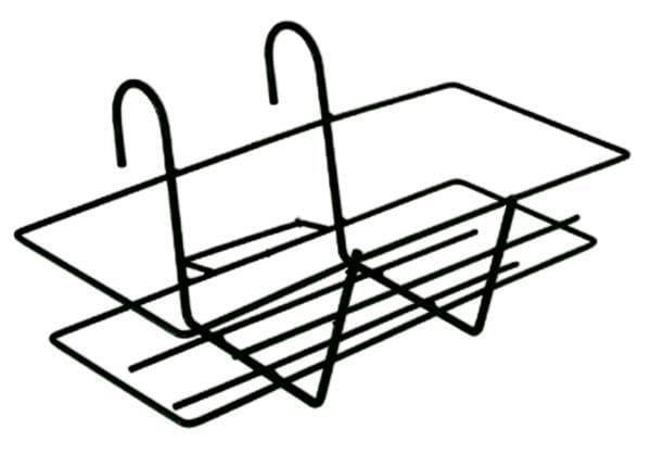 PORTAVASO RETTANGOLARE PLASTIFICATO NERO 40CM