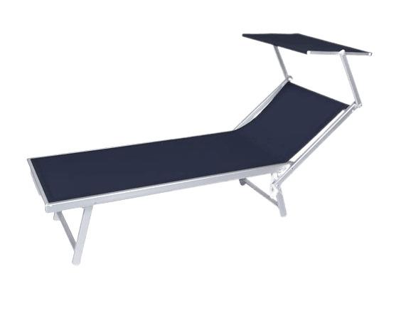 LETTINO RIMINI CON PARASOLE BLU