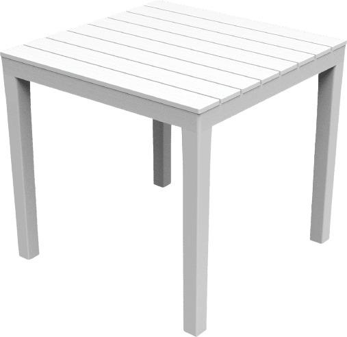TAVOLO DA ESTERNO BALI BIANCO 78x78CM