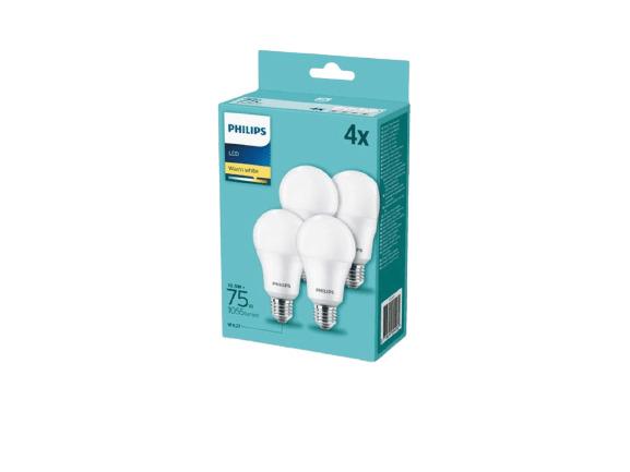 PACK DA 4 LAMPADINE PHILIPS DA 75W 4000K GOCCIA