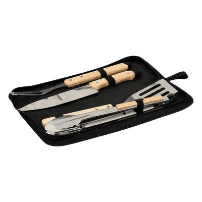 SET 4 UTENSILI BBQ IN LEGNO
