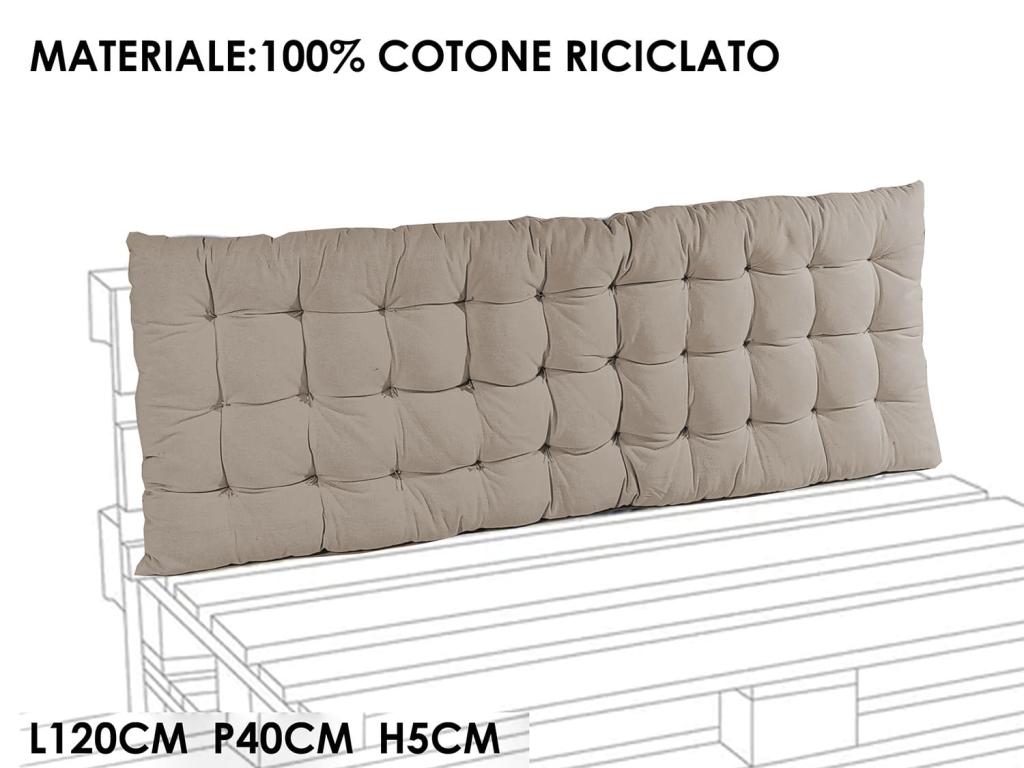 CUSCINO SCHIENALE PALLET TORTORA