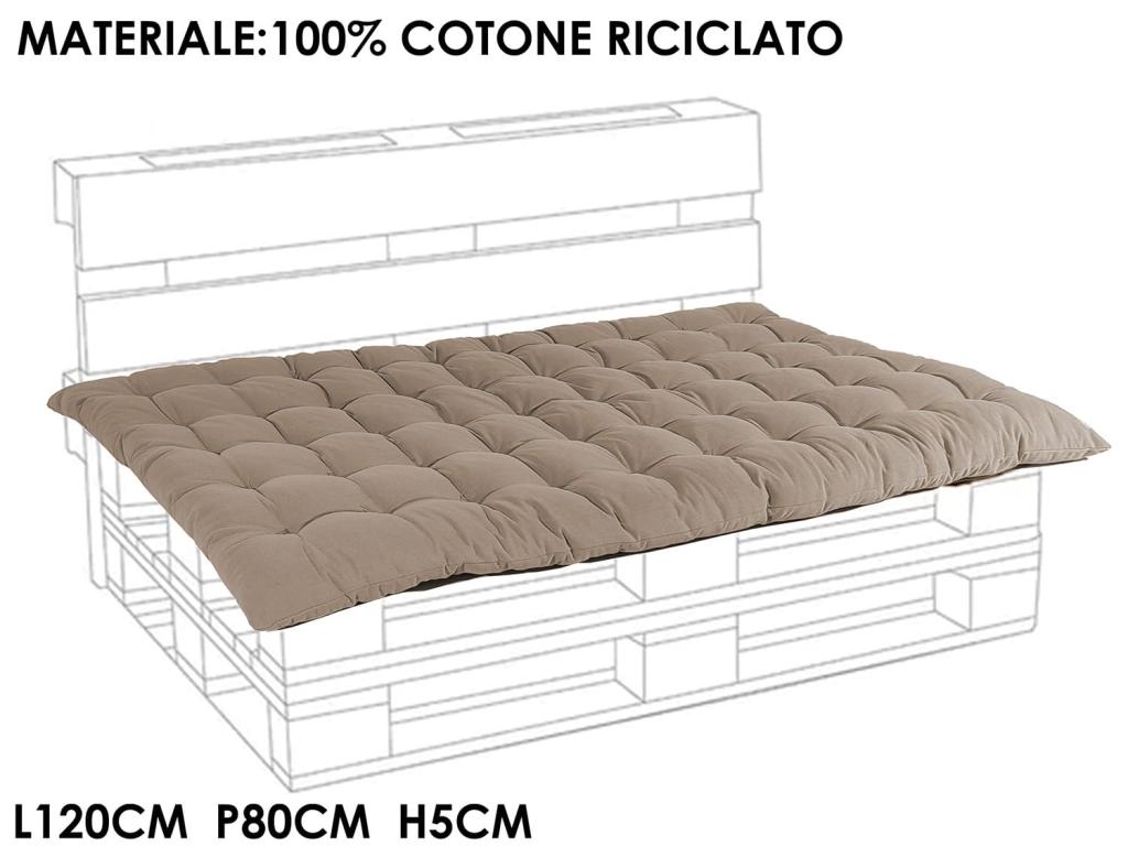CUSCINO SEDUTA PALLET TORTORA