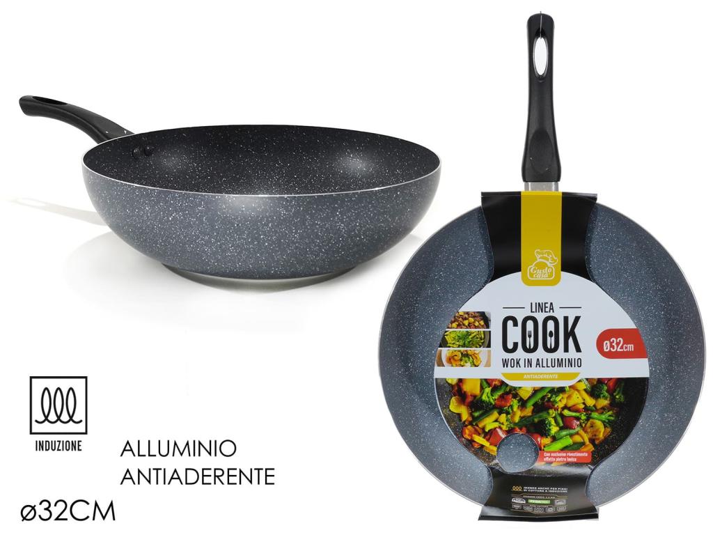 WOK COOK ALLUMINIO 32 CM
