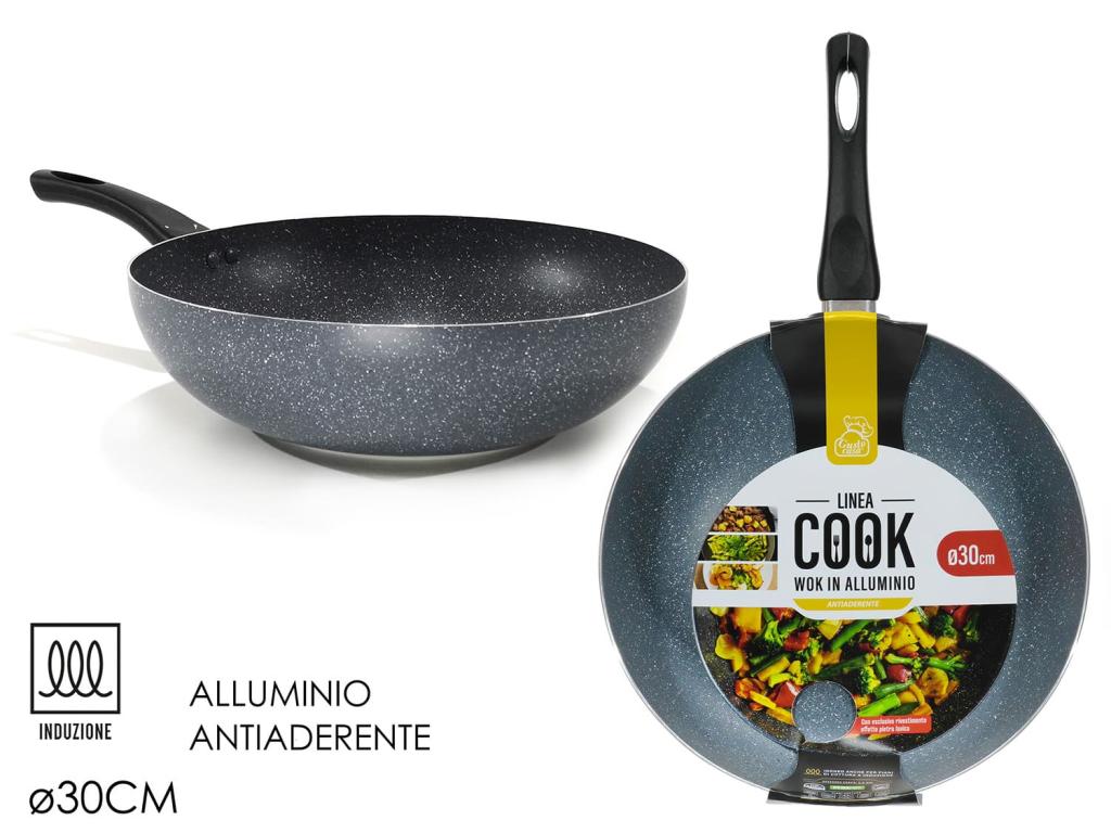 WOK COOK ALLUMINIO 30 CM