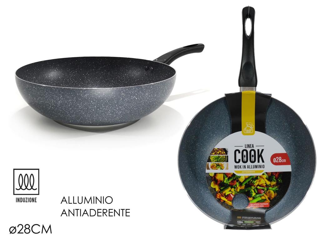WOK COOK ALLUMINIO 28 CM