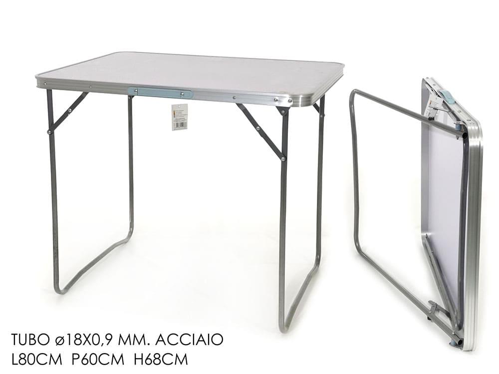TAVOLO IN ACCIAIO RICHIUDIBILE
